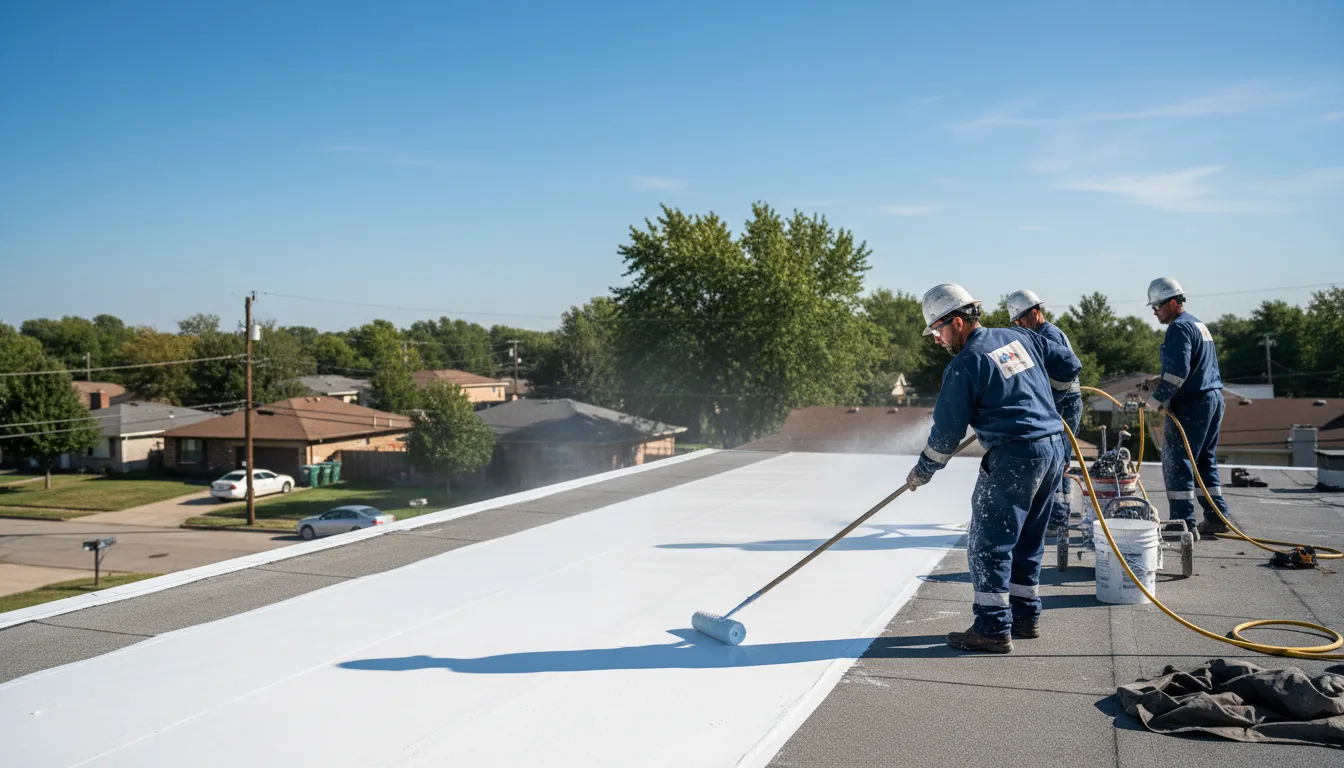 Commercial roof coating in Bevington, IA near me